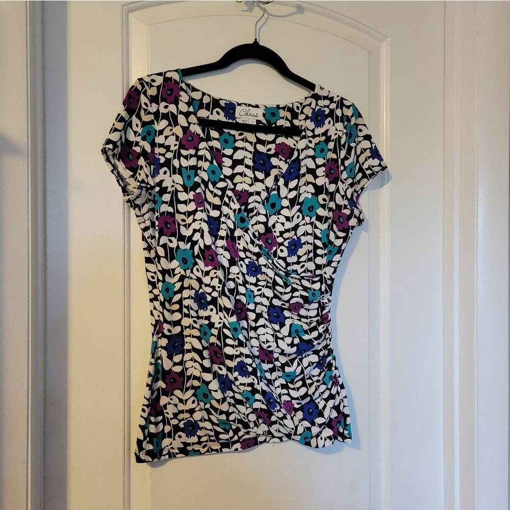 Women's Chaus Floral Blouse, Size S, Multicolor